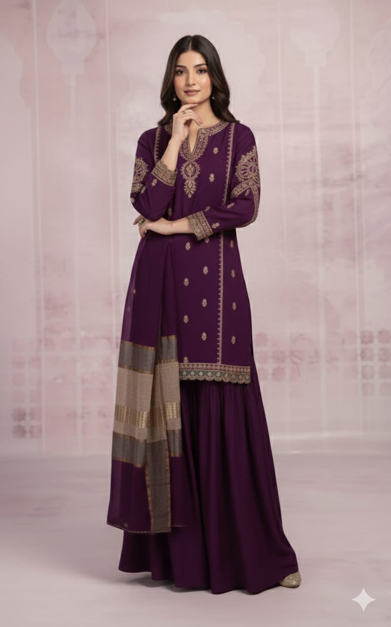 ZARA SHAHJAHAN- SUMMER 3PC LAWN EMBROIDERED SUIT - RL2701 E