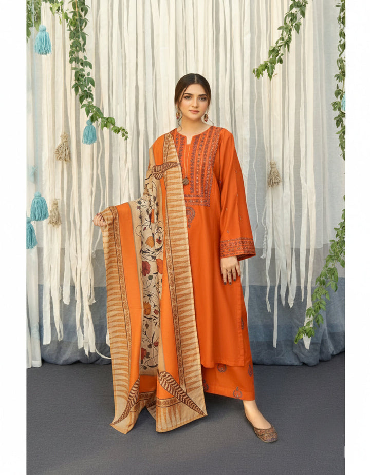 MRS-413 | Lawn Embroidered 3 Piece Stitched Suit