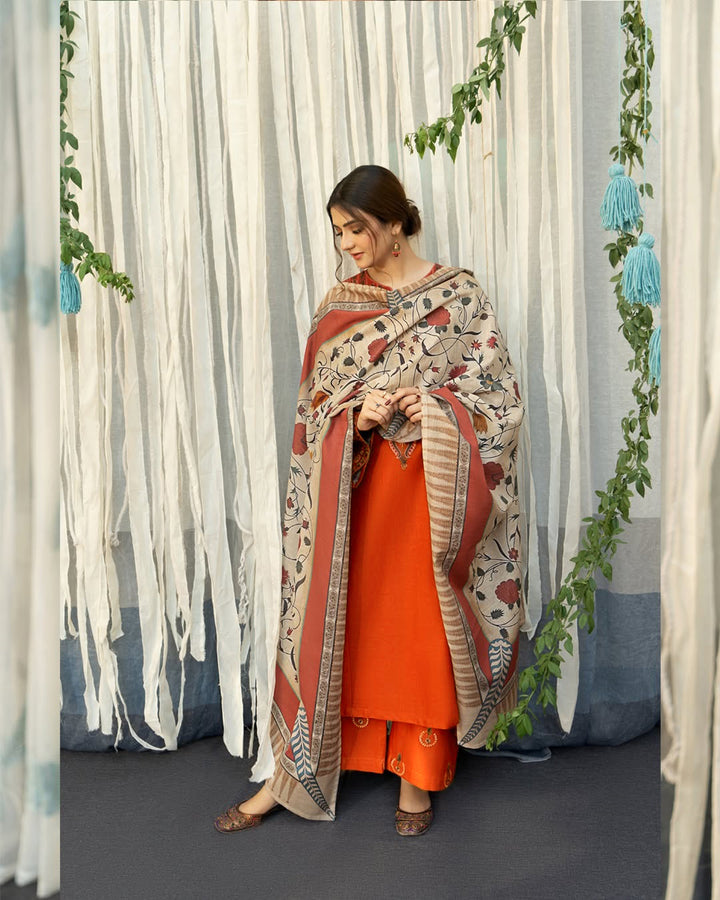 MRS-413 | Lawn Embroidered 3 Piece Stitched Suit