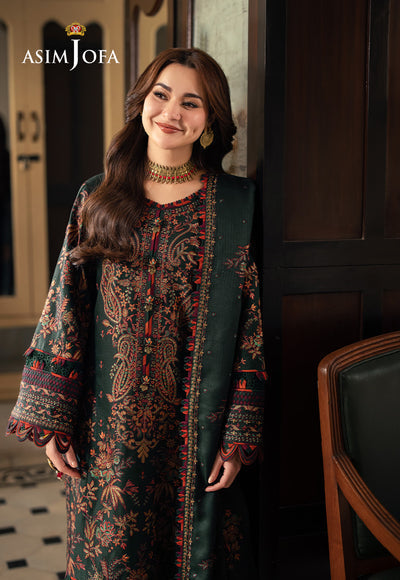 ASIM JOFA |3PC LAWN EMBROIDERED UNSTITCHED