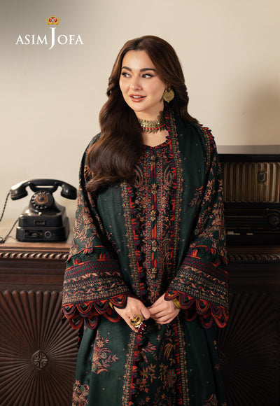 ASIM JOFA |3PC LAWN EMBROIDERED UNSTITCHED