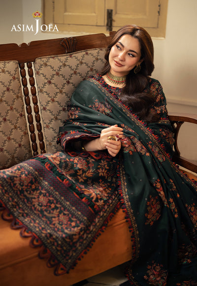 ASIM JOFA |3PC LAWN EMBROIDERED UNSTITCHED