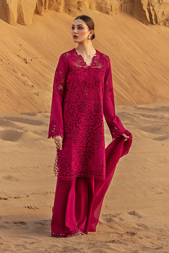 RANG RASIYA - 3PC LAWN CHICKENKARI EMBROIDERED SHIRT WITH EMBROIDERED DUPATTA