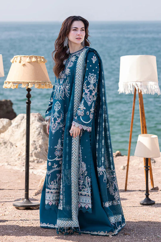 Qalamkar - 3PC Lawn ChickenKari Embroidered Suit