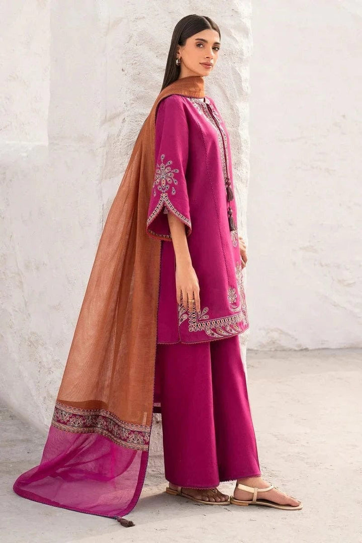 HUSSAIN REHAR– EC877 | UNSTITCHED | EMBROIDERED 3 PIECE