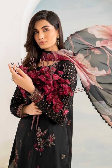 IZNIK 3PC EMBROIDERED LAWN WITH CHIFFON EMB DUPATTA -GA2050