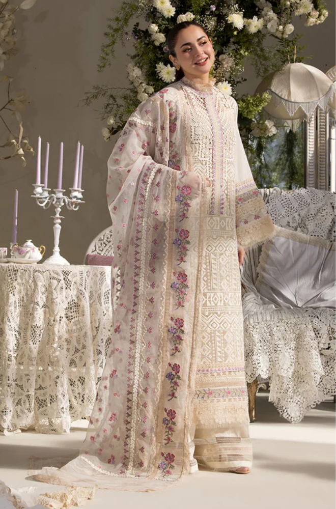 Sobia Nazir - Summer 3PC Lawn ChickenKari Embroidered Suit