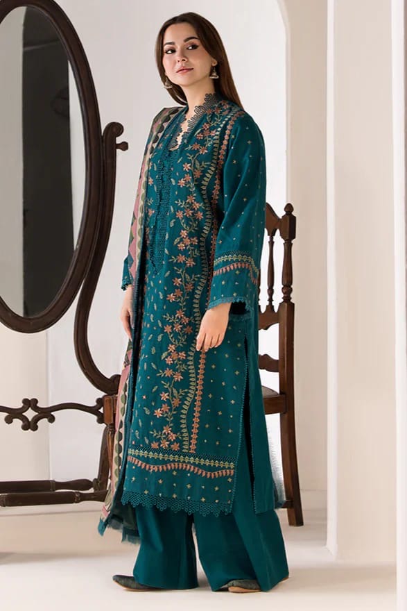 COCO UNSTITCHED 3PC LAWN EMBROIDERED WITH DIGITAL PRINT SHAWL