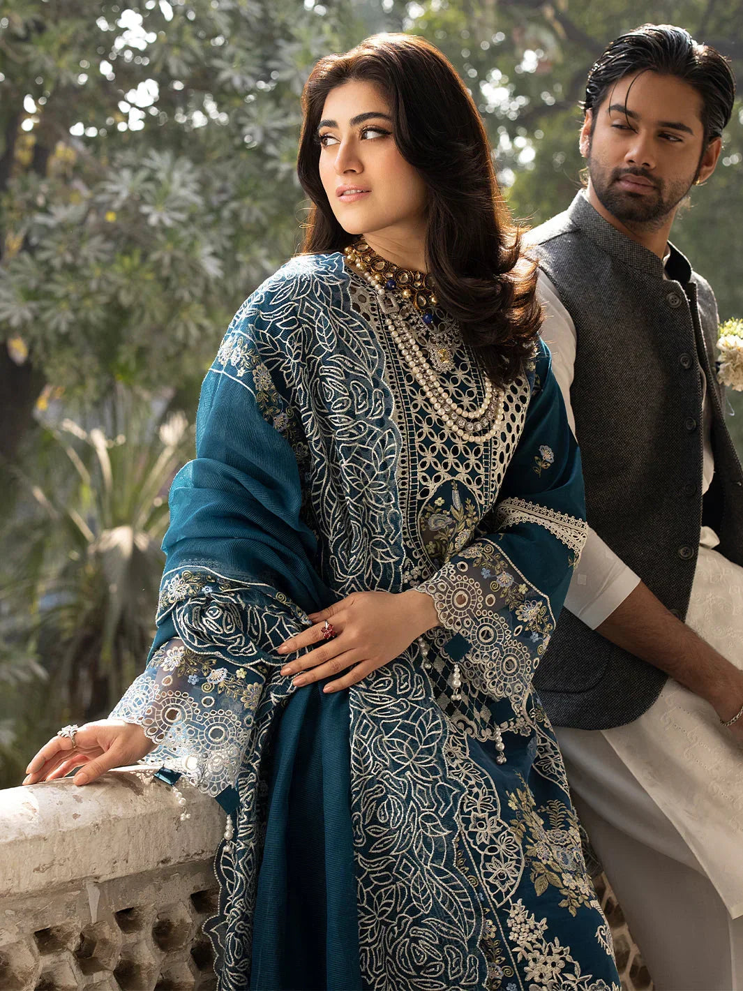 MAHNUR | SELENE | UNSTITCHED LAWN 3PC EMBROIDERED SUITE