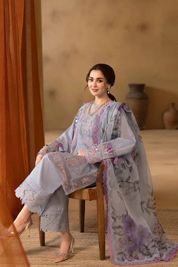 SAIRA RIZWAN - 3PC LAWN EMBROIDERED SHIRT WITH CHIFFON EMBROIDERED DUPATTA
