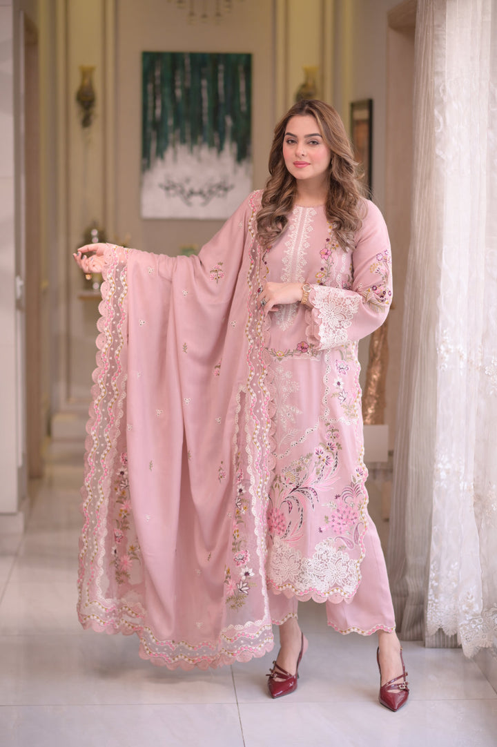 ANEELA’S |  UNSTITCHED LAWN 3PC EMBROIDERED SUITE WITH DUPATTA EMBROIDERED
