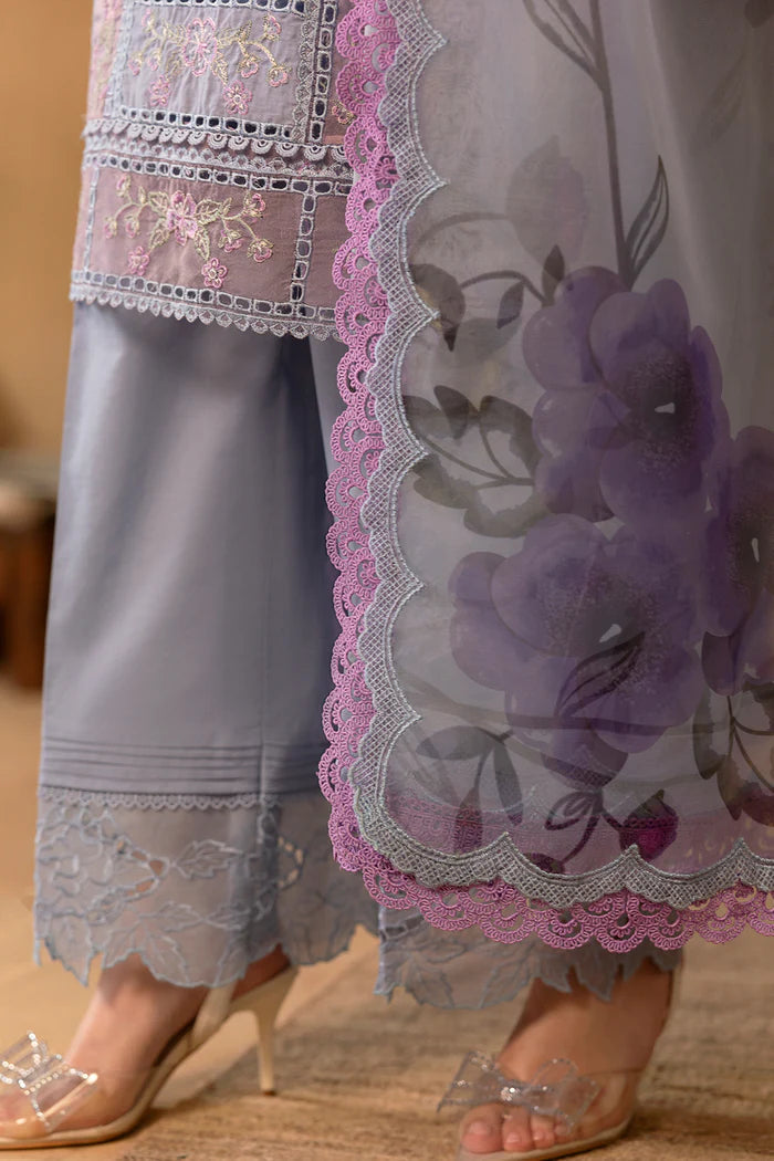 SAIRA RIZWAN - 3PC LAWN EMBROIDERED SHIRT WITH CHIFFON EMBROIDERED DUPATTA