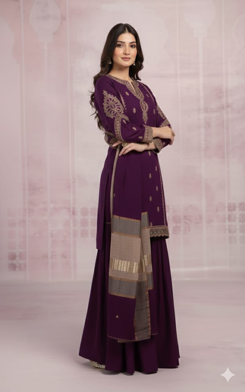 ZARA SHAHJAHAN- SUMMER 3PC LAWN EMBROIDERED SUIT - RL2701 E