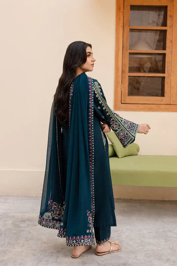BATIK - 3PC Dhanak Embroidered Suit - NE - ZS 5007