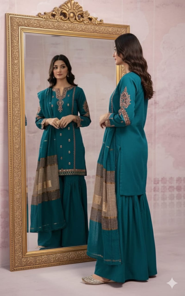 ZARA SHAHJAHAN- SUMMER 3PC LAWN EMBROIDERED SUIT - RL2701 B