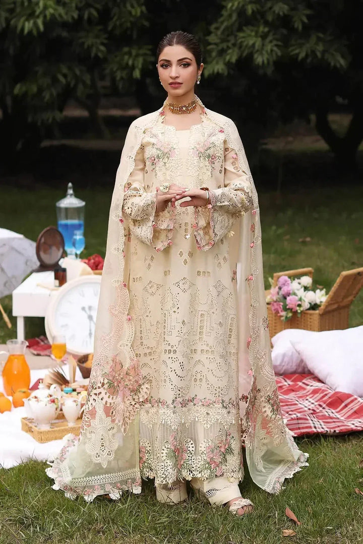 KAHF | SHIREEN | UNSTITCHED LAWN 3PC EMBROIDERED SUITE