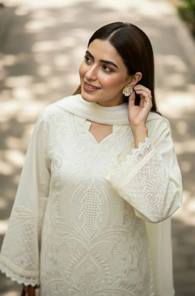 Summer New SHANZY - Summer 3PC Lawn Chikankri Embroidered Suit