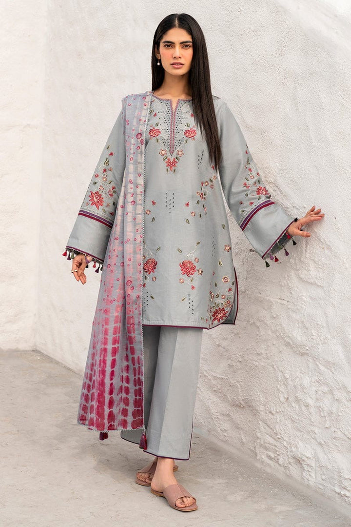 3 PCS CAMBRIC EMBROIDERED DRESS -