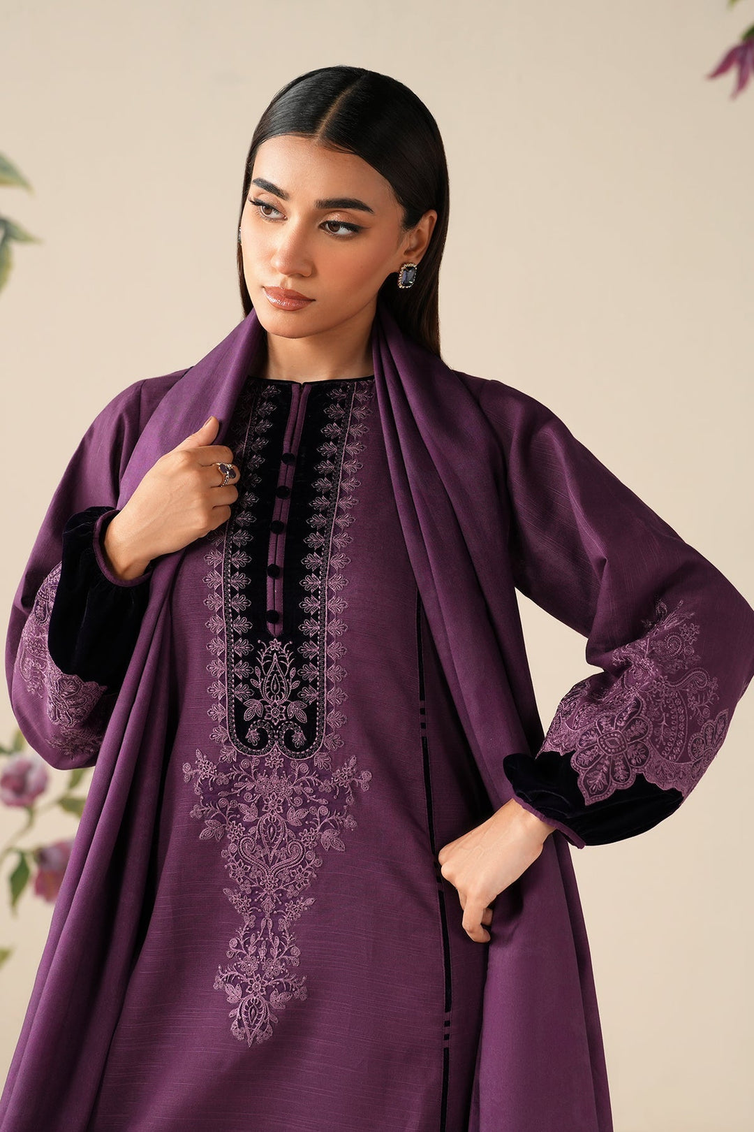 EMBROIDERED DHANAK PR-1890