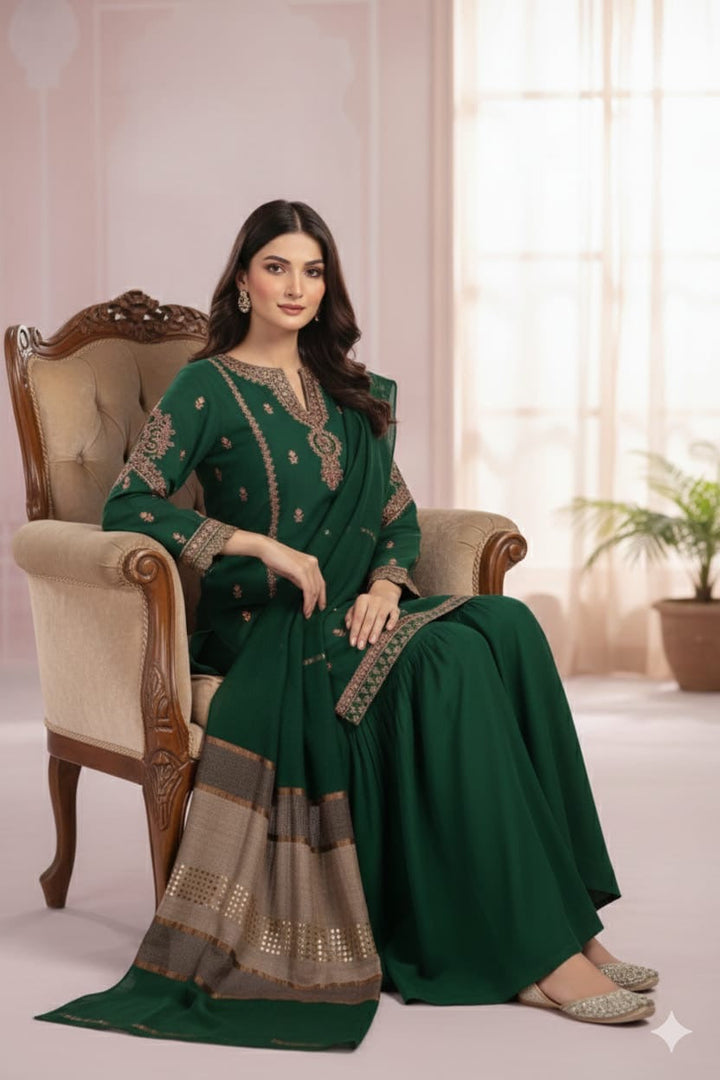 ZARA SHAHJAHAN- SUMMER 3PC LAWN EMBROIDERED SUIT - RL2701 C