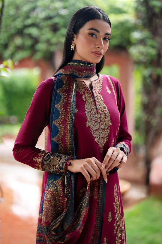 Jazmin 3Pc Lawn Embroidered Shirt With Printed Lawn Dupatta