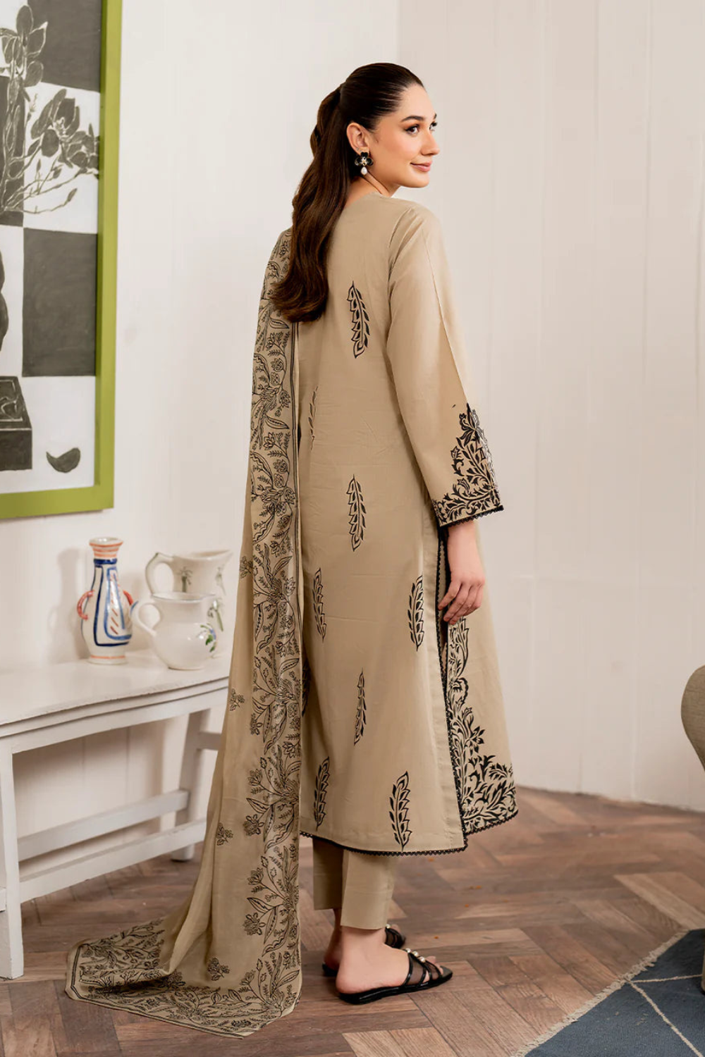 COCO – EC876 | UNSTITCHED | EMBROIDERED 3 PIECE