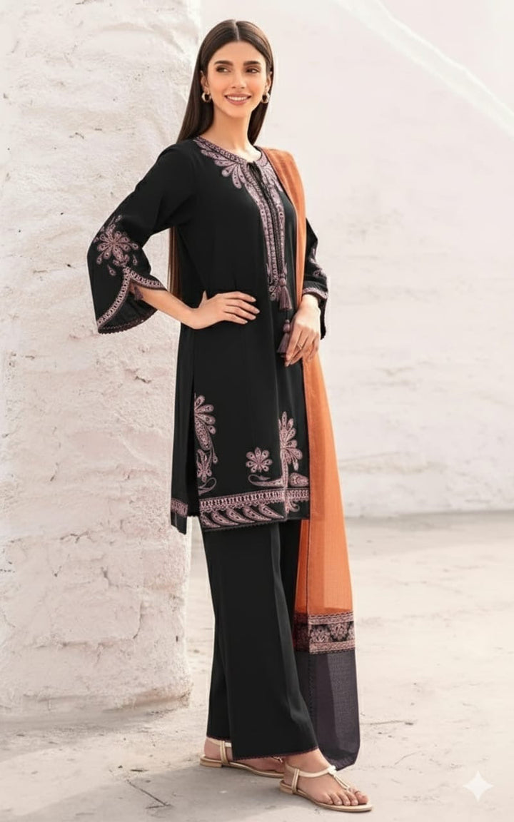 SUMMER 3PC LAWN EMBROIDERED SUIT - VL1157