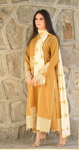 Embroidered Luxury Lawn Unstitched 3Pc | 1147
