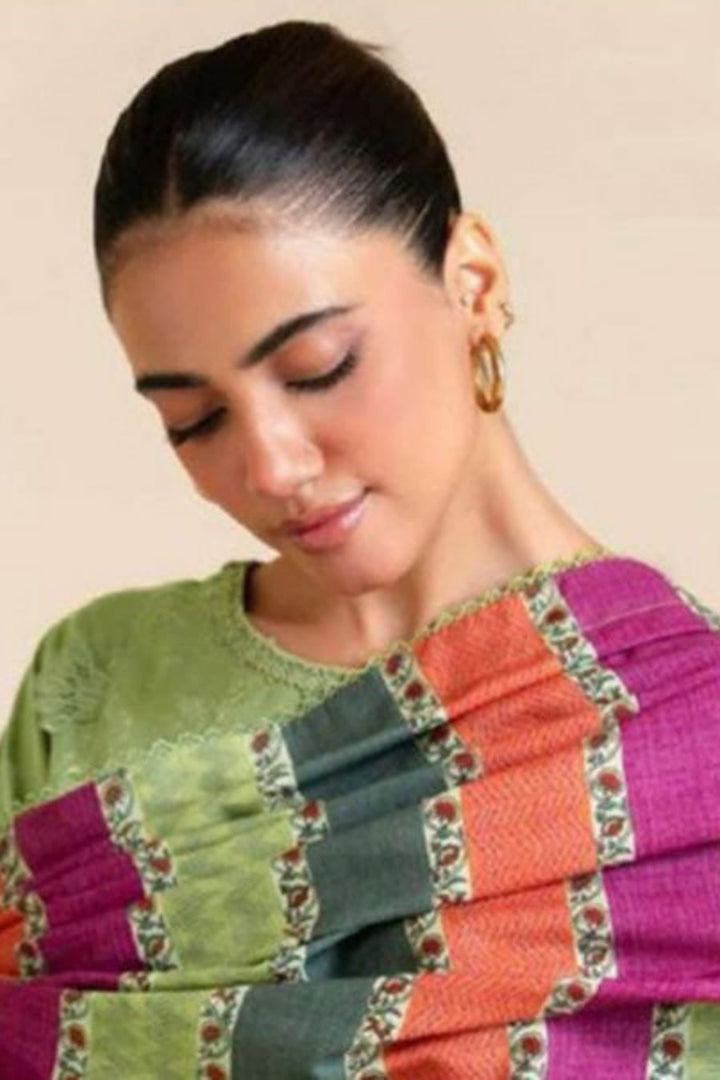 3PC UNSTITCHED HEAVY EMBROIDERED SUIT