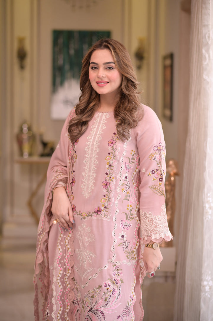 ANEELA’S |  UNSTITCHED LAWN 3PC EMBROIDERED SUITE WITH DUPATTA EMBROIDERED