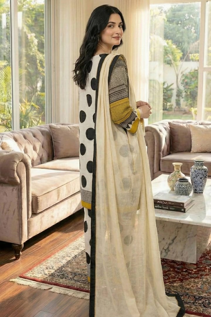 3PC Digital Printed Lawn Shirt With Digital Printed Dupatta-1089