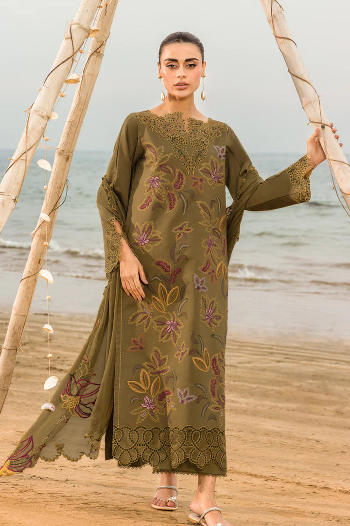 RANG RASIYA - 3PC LAWN EMBROIDERED SHIRT WITH PRINTED CHIFFON EMBROIDERED DUPATTA