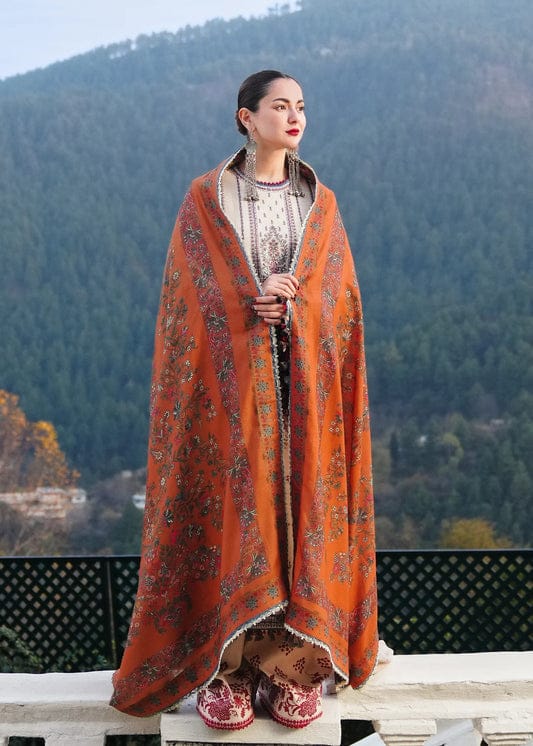 PREMIUM HANIA AMIR        LAWN 3PC EMBROIDERED DRESS EMBROIDERED DUPATTA D-1018