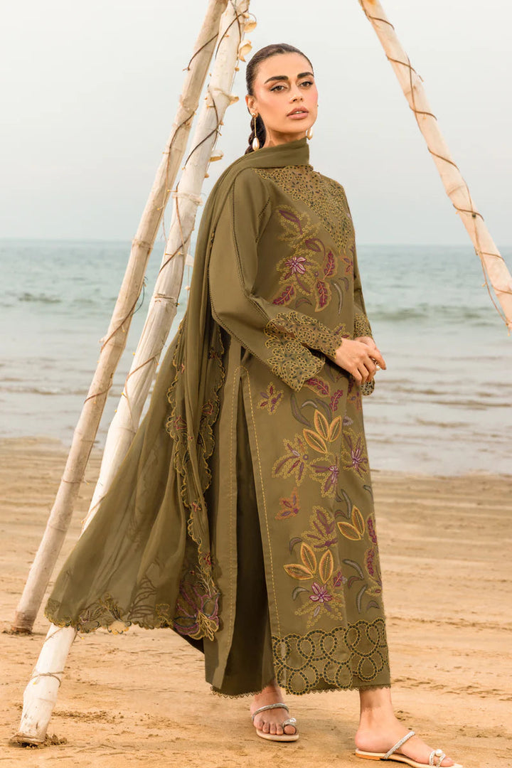 RANG RASIYA - 3PC LAWN EMBROIDERED SHIRT WITH PRINTED CHIFFON EMBROIDERED DUPATTA