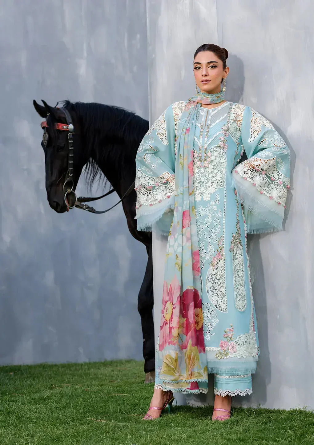 ELAF | ELYA | UNSTITCHED LAWN 3PC EMBROIDERED SUITE