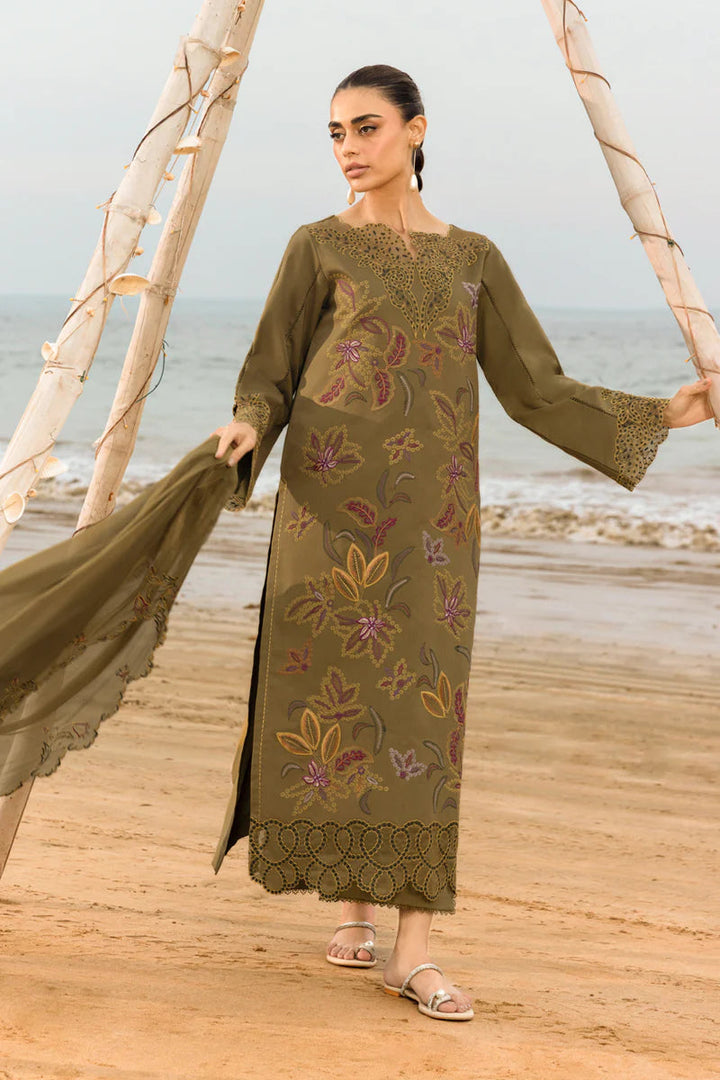 RANG RASIYA - 3PC LAWN EMBROIDERED SHIRT WITH PRINTED CHIFFON EMBROIDERED DUPATTA