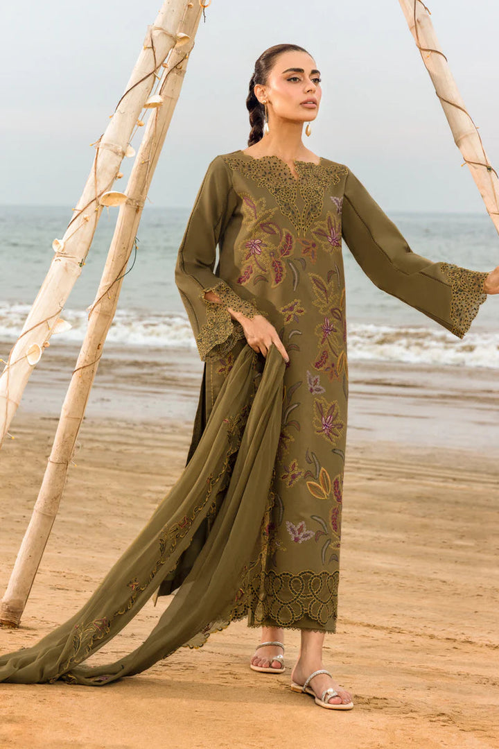 RANG RASIYA - 3PC LAWN EMBROIDERED SHIRT WITH PRINTED CHIFFON EMBROIDERED DUPATTA