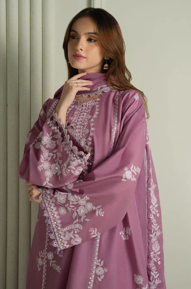 Embroidered Luxury Lawn Unstitched 3Pc | 1026