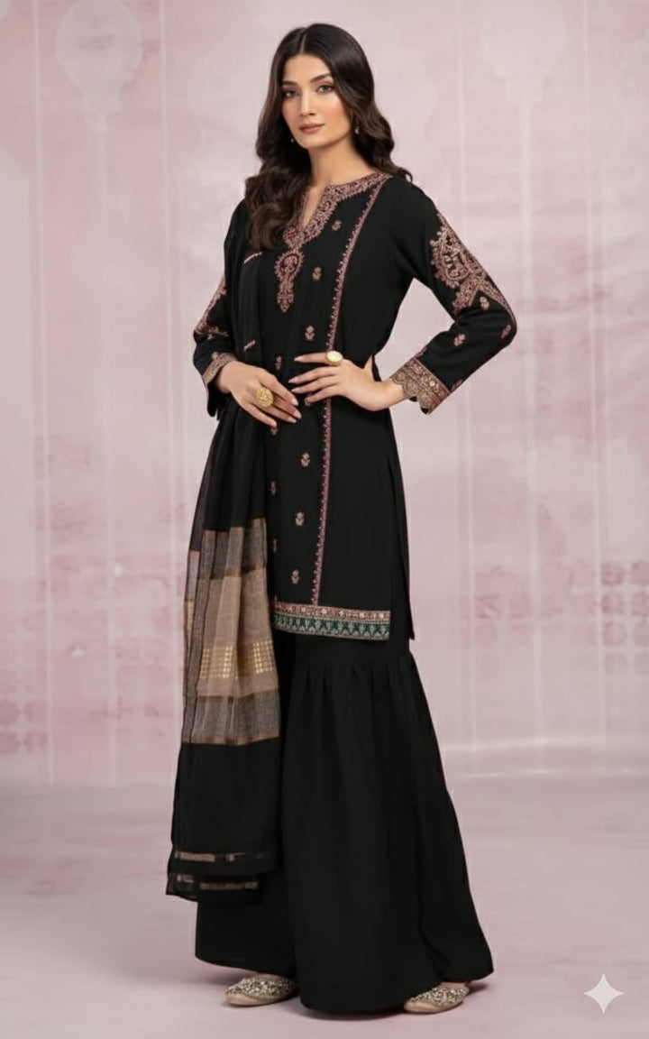 ZARA SHAHJAHAN- SUMMER 3PC LAWN EMBROIDERED SUIT - RL2701 D