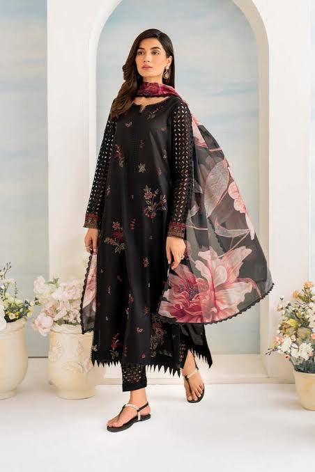 IZNIK 3PC EMBROIDERED LAWN WITH CHIFFON EMB DUPATTA -GA2050
