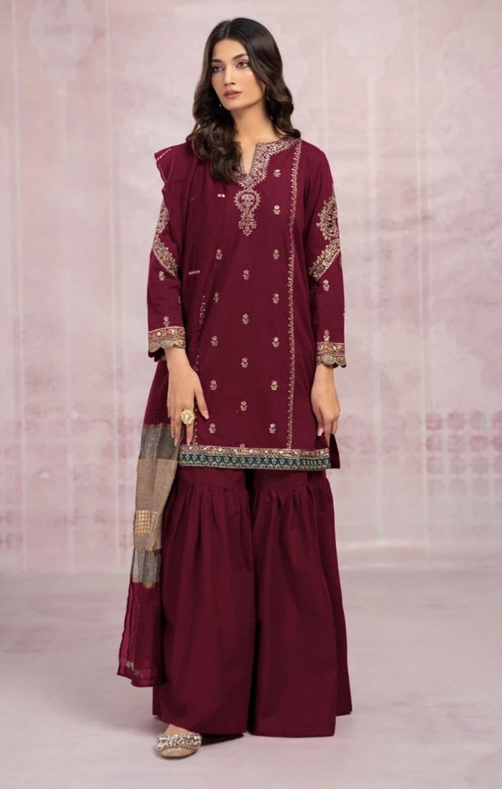 ZARA SHAHJAHAN- SUMMER 3PC LAWN EMBROIDERED SUIT - RL2701