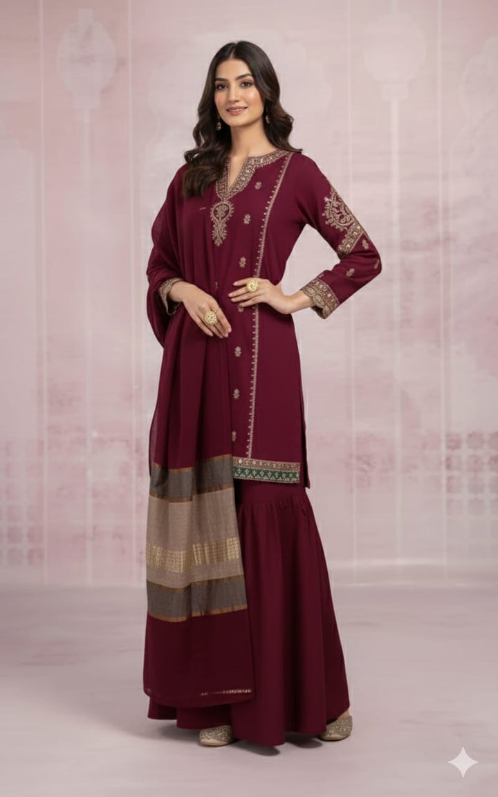 ZARA SHAHJAHAN- SUMMER 3PC LAWN EMBROIDERED SUIT - RL2701