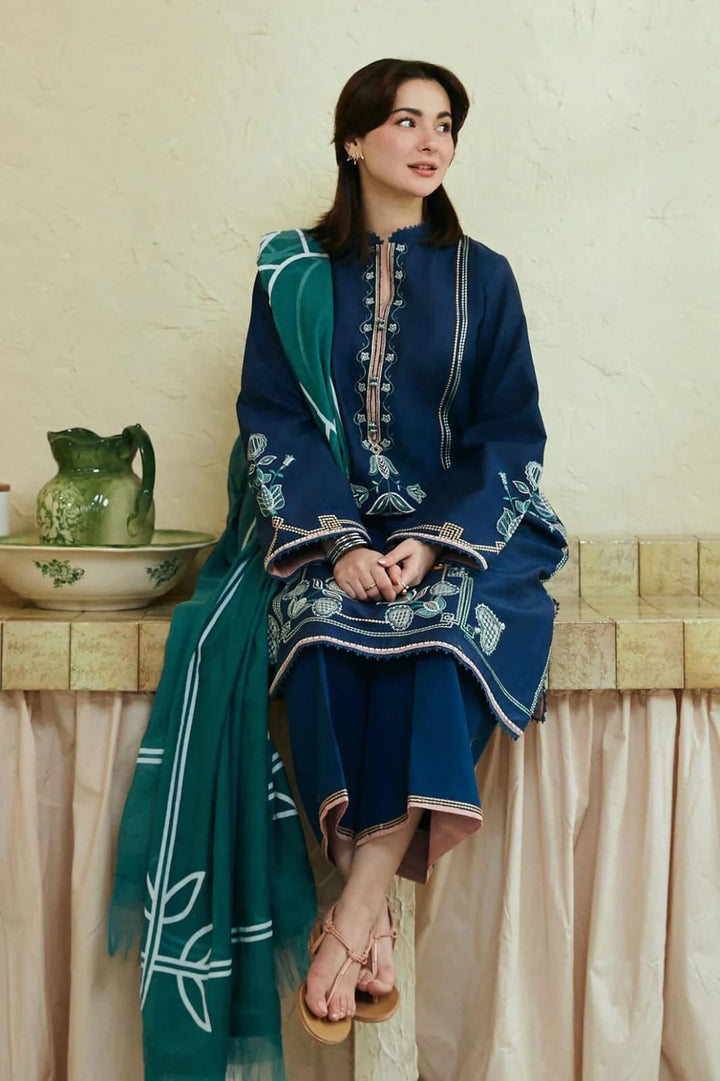 ROYAL MAJESTY 3PC | UNSTICHED LAWN SUIT ZA0173