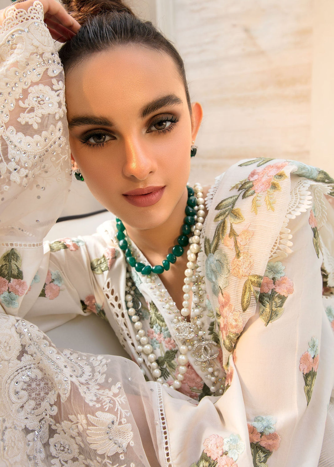 CRIMSON | Monsoon Blooms | UNSTITCHED LAWN 3PC EMBROIDERED SUITE