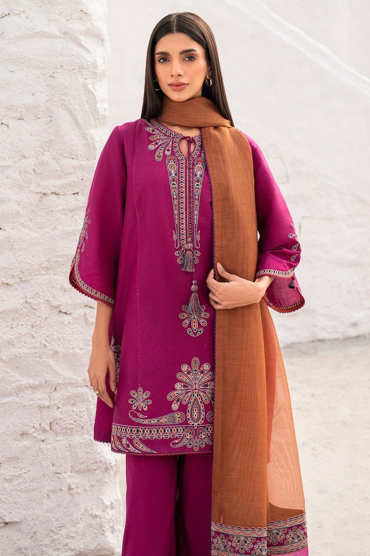 HUSSAIN REHAR– EC877 | UNSTITCHED | EMBROIDERED 3 PIECE