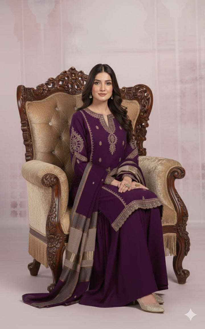 ZARA SHAHJAHAN- SUMMER 3PC LAWN EMBROIDERED SUIT - RL2701 E
