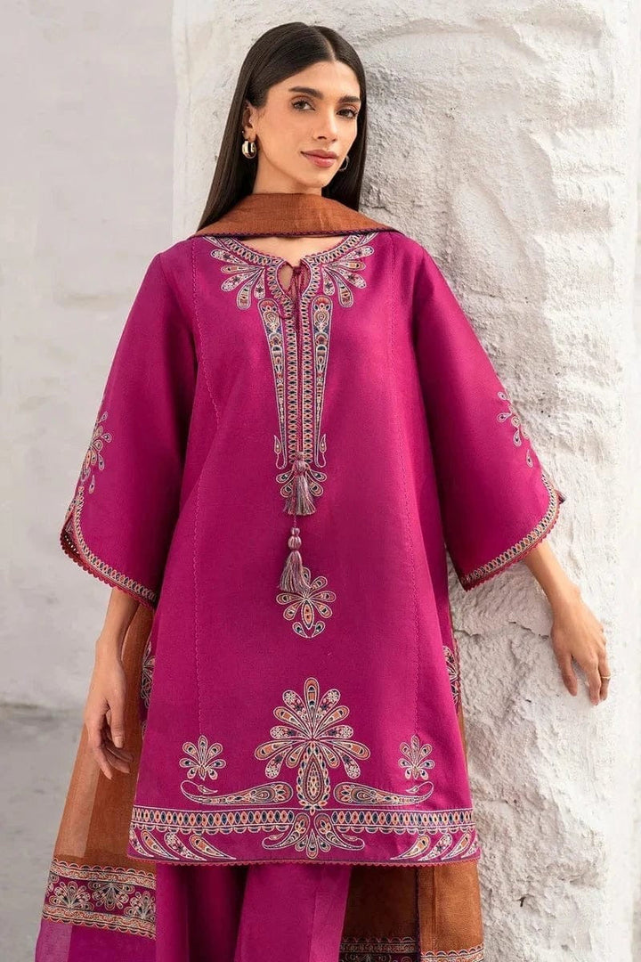HUSSAIN REHAR– EC877 | UNSTITCHED | EMBROIDERED 3 PIECE