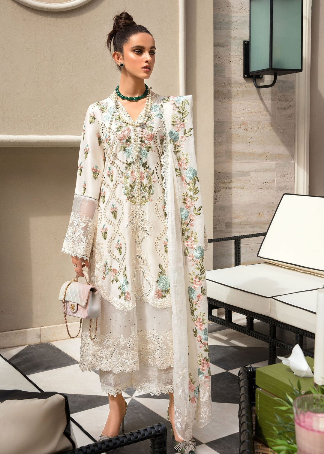 CRIMSON | Monsoon Blooms | UNSTITCHED LAWN 3PC EMBROIDERED SUITE