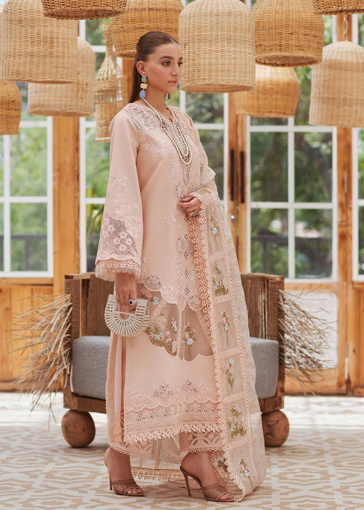 CRIMSON | DREAMY PEACH | UNSTITCHED LAWN 3PC EMBROIDERED SUITE