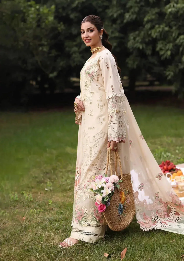 KAHF | SHIREEN | UNSTITCHED LAWN 3PC EMBROIDERED SUITE
